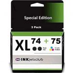 5-STAR BRAND 3 Pack - HP 74 & 75 Ink Cartridge Value Pack. Includes 2 Black and 1 Color Compatible  Ink Cartridges