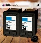 2 Pack HP 56 (C6656AN) Black Compatible Ink cartridge
