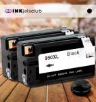 2 Pack HP 950XL (CN045AN) High-Yield Black (with Pigment Ink) Compatible Ink cartridge 
