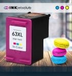 HP 63XL (F6U64AN) , Color Compatible  Ink Cartridge