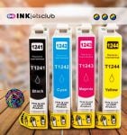 Remanufactured G&G compatible replacement for 4 Pack - Epson 124 Ink Cartridge Value Pack.  Includes 1 Black, 1 Cyan, 1 Magenta and 1 Yellow Compatible  Ink Cartridges