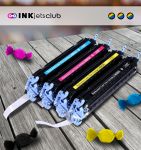 4 Pack - HP 124A  Laser Toner Cartridge Value Pack. Includes 1 Black, 1 Cyan, 1 Magenta and 1 Yellow Compatible   Toner Cartridges