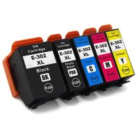 Remanufactured G&G compatible replacement for Epson 302/302XL 5 pack of Remanufactured Compatible Ink Cartridges 302XL BK, 302XL-PBK, 302XL-C, 302XL-Y, and 302XL-M)