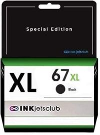 HP 67XL Black High Yield Remanufactured (3YM57AN, 3YM56AN) Ink Cartridge