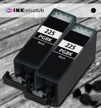 2 Pack Canon PGI-225 Pigment Black Compatible Inkjet Cartridge (With Chip)