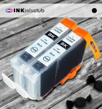 2 Pack Canon BCI6Bk Black Compatible Inkjet Cartridge