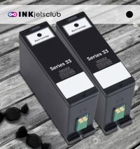 2 Pack Dell Series 33/34  (331-7377 / T9FKK) Extra High Yield Black Compatible Ink cartridge for Dell V525w and V725w