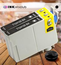 Remanufactured G&G compatible replacement for 2 Pack Epson 124 (T124120) Black Compatible  Inkjet Cartridge