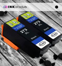 Remanufactured G&G compatible replacement for 2 Pack Epson 273XL (T273XL020) High Yield Black Compatible  Ink Cartridge