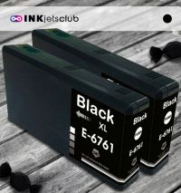 Remanufactured G&G compatible replacement for 2 Pack Epson 676XL (T676XL120) High Yield Black Compatible  Ink Cartridge
