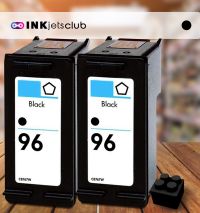 2 Pack HP 96 (C8767WN) High-Yield Black Compatible Ink cartridge