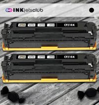 2 Pack HP 131X (CF210X) High Yield Black Compatible  Toner Cartridge