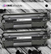 2 Pack HP 12A (Q2612A) Black Compatible Toner Cartridge