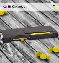 Dell 593-BBBR (YR3W3) Compatible Yellow High Yield Toner Cartridge for Dell C2660dn C2665dnf Laser Printers