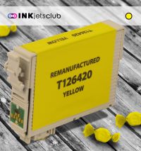 Remanufactured G&G compatible replacement for Epson 126 (T126420) High Yield Yellow Compatible  Inkjet Cartridge