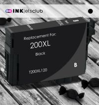 Remanufactured G&G compatible replacement for Epson 200XL High Yield Black Compatible Ink cartridge (T200XL120)