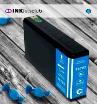 Remanufactured G&G compatible replacement for Epson 676XL (T676XL220) High Yield Cyan Ink Compatible  Ink Cartridge