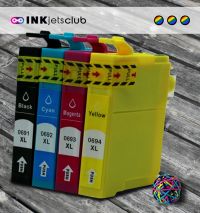 Remanufactured G&G compatible replacement for 4 Pack - Epson 69 Ink Cartridge Value Pack. Includes 1 Black, 1 Cyan, 1 Magenta and 1 Yellow Compatible  Ink Cartridges