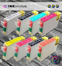 Remanufactured G&G compatible replacement for 8 Pack - Epson 87 Ink Cartridge Value Pack. Includes 1 Photo Black,  1 Cyan,  1 Magenta,  1 Yellow,  1 Red,  1 Orange,  1 Matte Black, 1 Gloss Compatible  Ink Cartridges