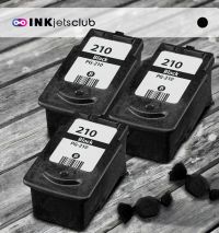 3 Pack Canon PG-210 Black Compatible  Inkjet Cartridge