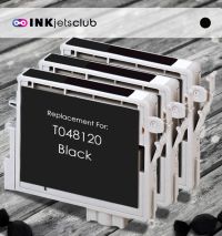 Remanufactured G&G compatible replacement for 3 Pack Epson 48 Black (T048120) Compatible  Ink Cartridge