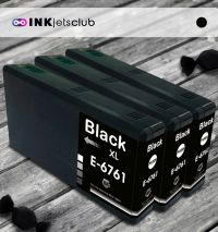 Remanufactured G&G compatible replacement for 3 Pack Epson 676XL (T676XL120) High Yield Black Compatible  Ink Cartridge