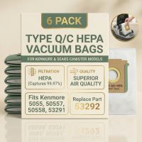 Premium HEPA Filtration Vacuum Bags (6-Pack) – Compatible with Kenmore Type Q/C & Sears Part 53292