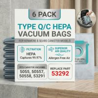 6-Pack High-Efficiency Replacement Bags for Kenmore 5055 Series and Sears Canister Vacuums