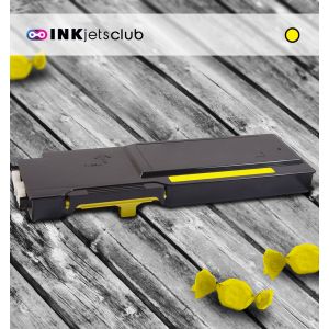 Dell 593-BBBR (YR3W3) Compatible Yellow High Yield Toner Cartridge for Dell C2660dn C2665dnf Laser Printers