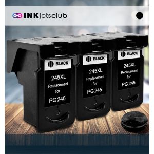 3 Pack Canon PG-245XL (8278B001AA) High Yield Black Compatible  Inkjet cartridge