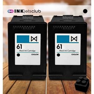 2 Pack HP 61 (CH561WN) Black Compatible  Inkjet Cartridge