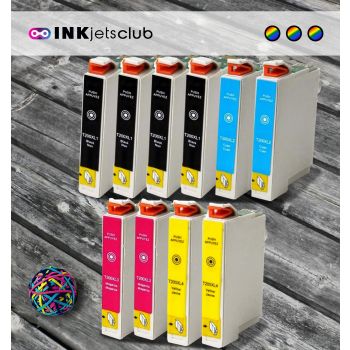 Remanufactured G&G compatible replacement for 10 Pack - Epson 200XL High Yield Ink Cartridge Value Pack. Includes 4 Black, 2 Cyan, 2 Magenta and 2 Yellow Compatible  Ink Cartridges