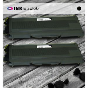 2 Pack Brother TN360 High Yield Compatible Black Toner Cartridge