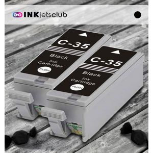 2 Pack Canon PGI35 Black Compatible Inkjet Cartridge (With Chip)