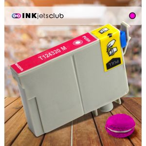Remanufactured G&G compatible replacement for Epson 124 (T124320) Magenta Compatible  Inkjet Cartridge