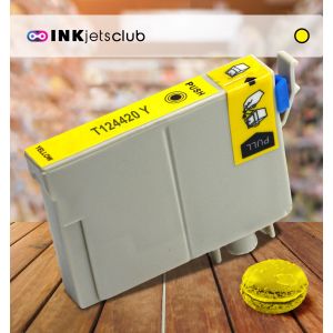 Remanufactured G&G compatible replacement for Epson 124 (T124420) Yellow Compatible  Inkjet Cartridge