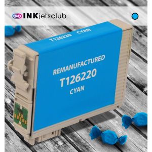 Remanufactured G&G compatible replacement for Epson 126 (T126220) High Yield Cyan Compatible  Inkjet Cartridge