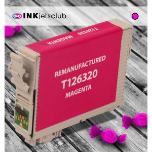 Remanufactured G&G compatible replacement for Epson 126 (T126320) High Yield Magenta Compatible  Inkjet Cartridge