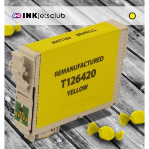 Remanufactured G&G compatible replacement for Epson 126 (T126420) High Yield Yellow Compatible  Inkjet Cartridge