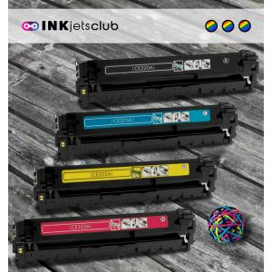 4 Pack - HP 128A  Laser Toner Cartridge Value Pack. Includes 1 Black, 1 Cyan, 1 Magenta and 1 Yellow Compatible   Toner Cartridges