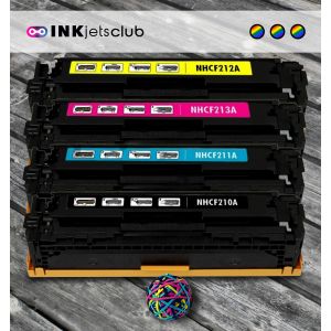 4 Pack - HP 131X Black and HP 131A Color Compatible  Toner Cartridge Value Pack. Package Includes 1 Black, 1 Cyan, 1 Magenta and 1 Yellow Toner Cartridges