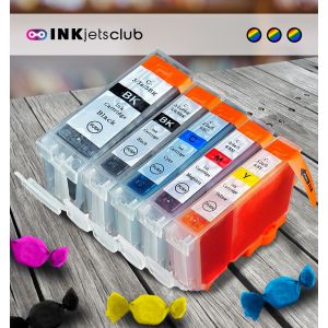 5 Pack - Canon PGI-5 Black and CLI-8 Color Ink Cartridge Value Pack. Includes 1 PGI-5 Black, 1 CLI-8 Black 1 CLI-8 Cyan, 1 CLI-8 Magenta and 1 CLI-8 Yellow Compatible Ink Cartridges