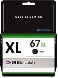 HP 67XL Black High Yield Remanufactured (3YM57AN, 3YM56AN) Ink Cartridge