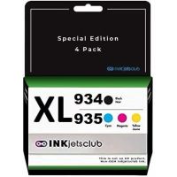 4 Pack - HP 934XL / 935XL High Yield Compatible  Ink Cartridge Value Pack. Includes, 1 Black, 1 Cyan, 1 Magenta and 1 Yellow Ink Cartridges