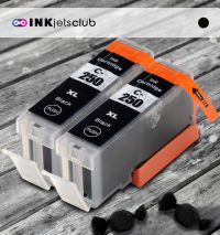2 Pack Canon PGI-250XL (6432B001) High Yield Pigment Black Compatible Ink cartridge