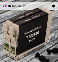 Remanufactured G&G compatible replacement for 2 Pack Epson 126 (T126120) Black High Yield Compatible  Inkjet Cartridge