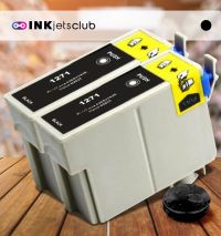 Remanufactured G&G compatible replacement for 2 Pack Epson 127 (T127120) Extra High Yield Black Compatible  Inkjet Cartridge