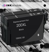 Remanufactured G&G compatible replacement for 2 Pack Epson 200XL High Yield Black Compatible Ink cartridge (T200XL120)
