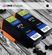 Remanufactured G&G compatible replacement for 2 Pack Epson 273XL (T273XL020) High Yield Black Compatible  Ink Cartridge