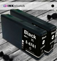 Remanufactured G&G compatible replacement for 2 Pack Epson 676XL (T676XL120) High Yield Black Compatible  Ink Cartridge